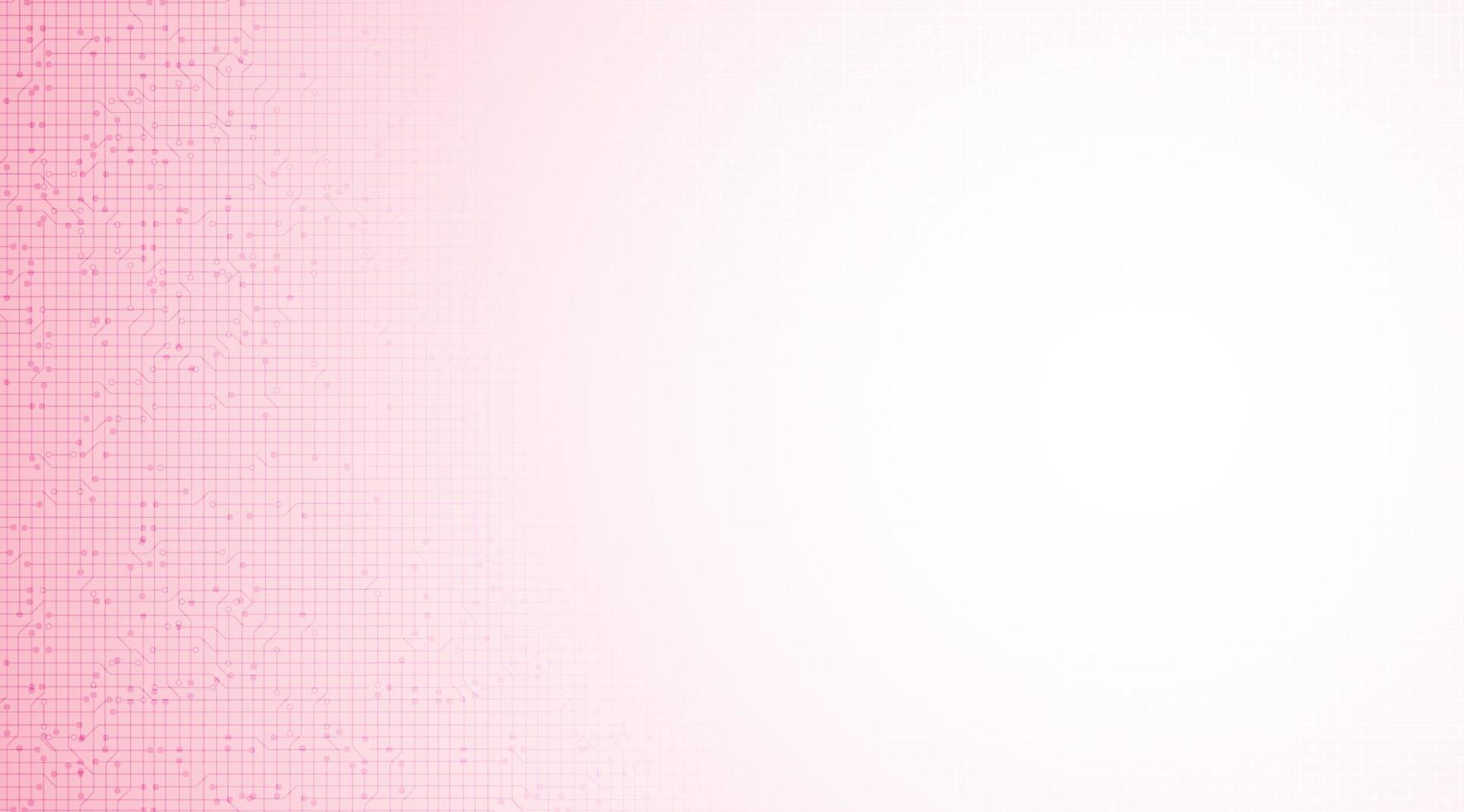 Soft Pink Microchip on Technology Background vector