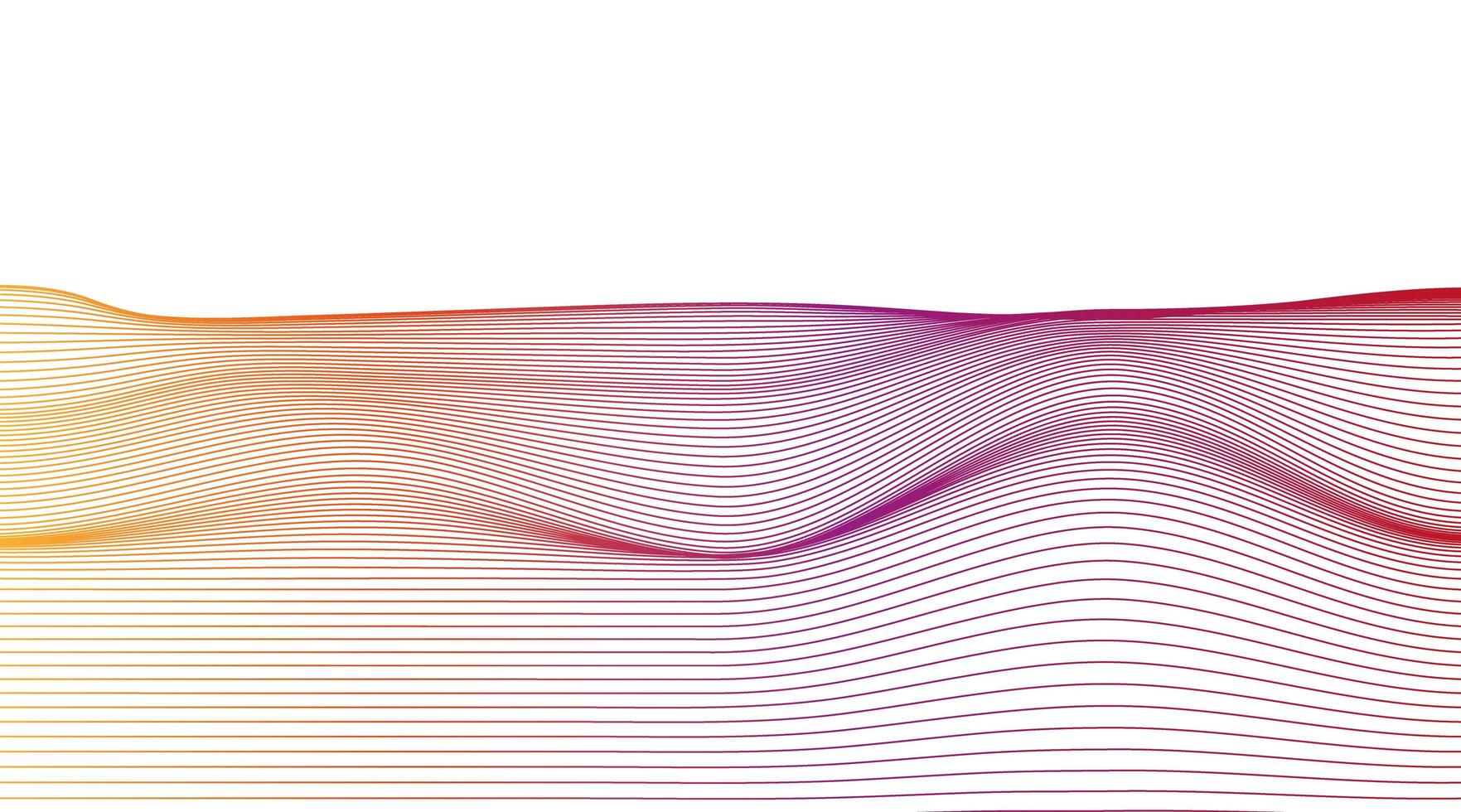 Colorful Dynamic line on White background, Digital Sound Wave concept design vector