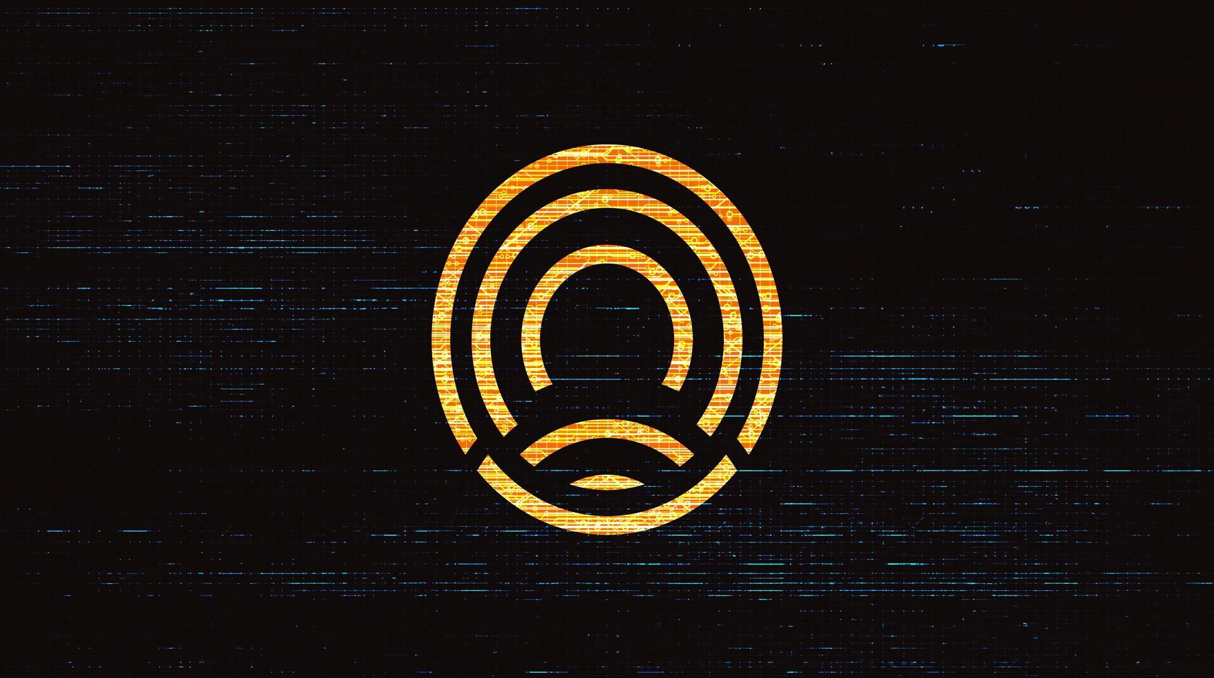 Digital Scanning and Finger Print, Scan Identification System Concept vector