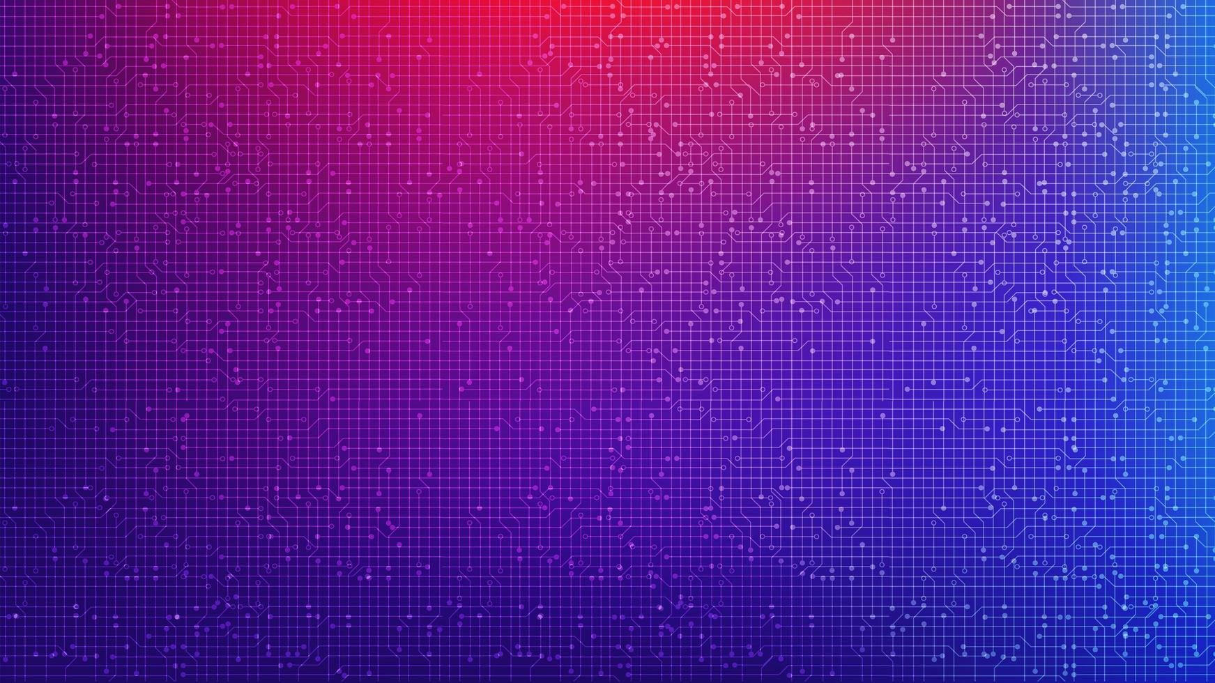 Colorful Circuit Microchip Technology on Future Background vector
