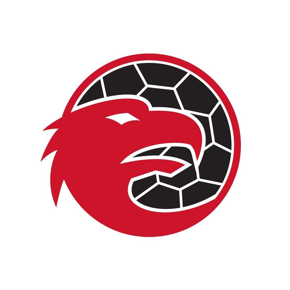 European eagle head handball retro vector