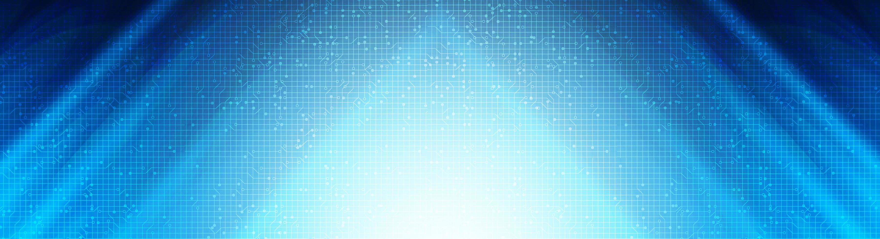 Dark Blue Circuit Microchip on Technology Background vector