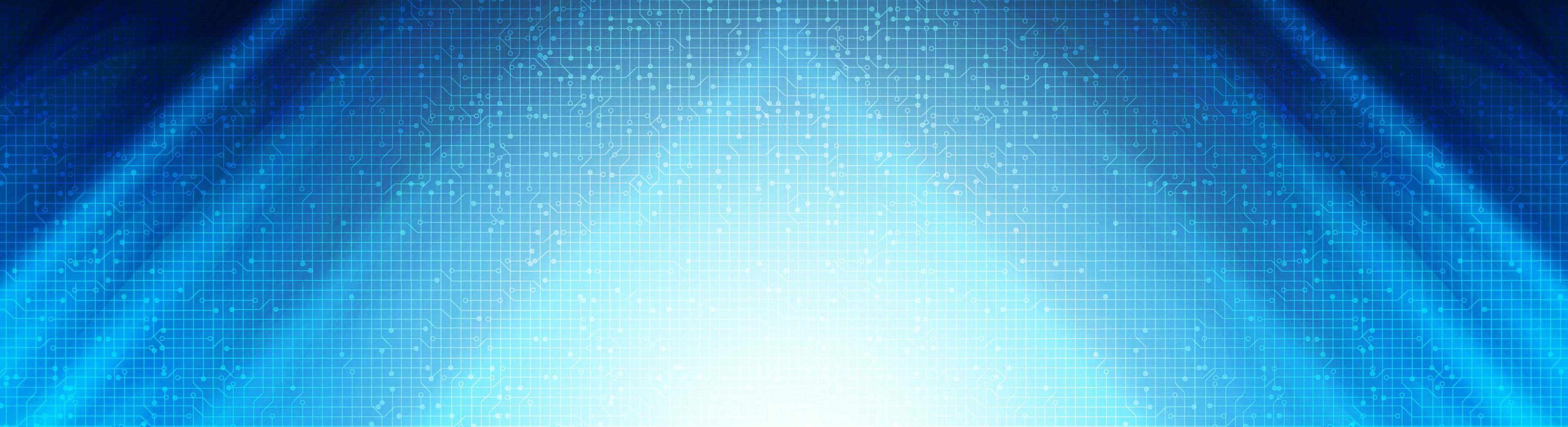 Dark Blue Circuit Microchip on Technology Background vector