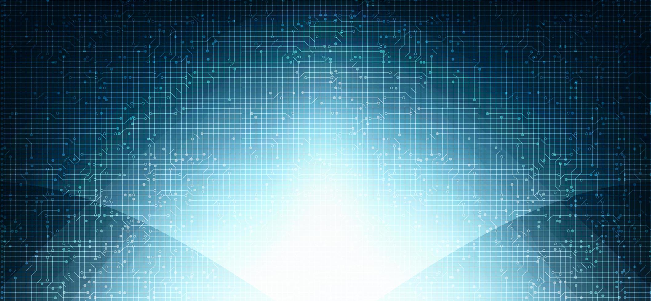 Light Blue Circuit Microchip on Technology Background vector