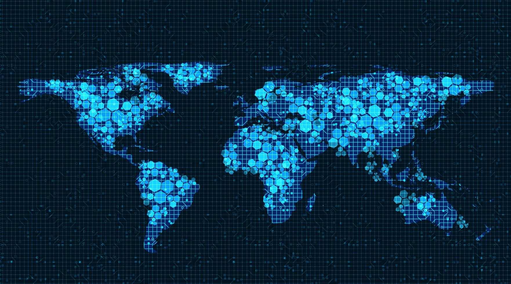 Light Global Network System Technology Background vector