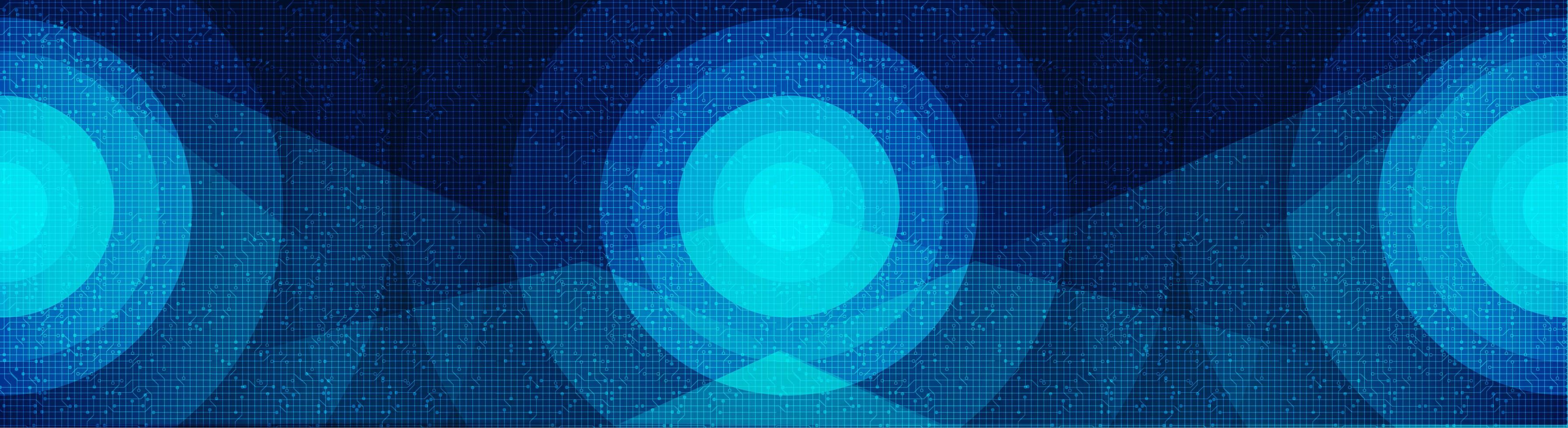 Panorama Abstract Circuit Microchip on Technology Background vector