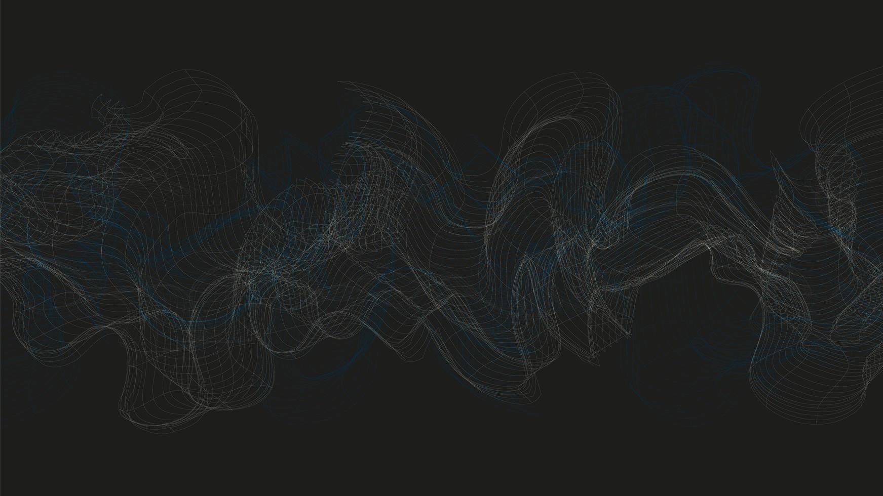 Abstract Digital Sound Wave on Black Background vector