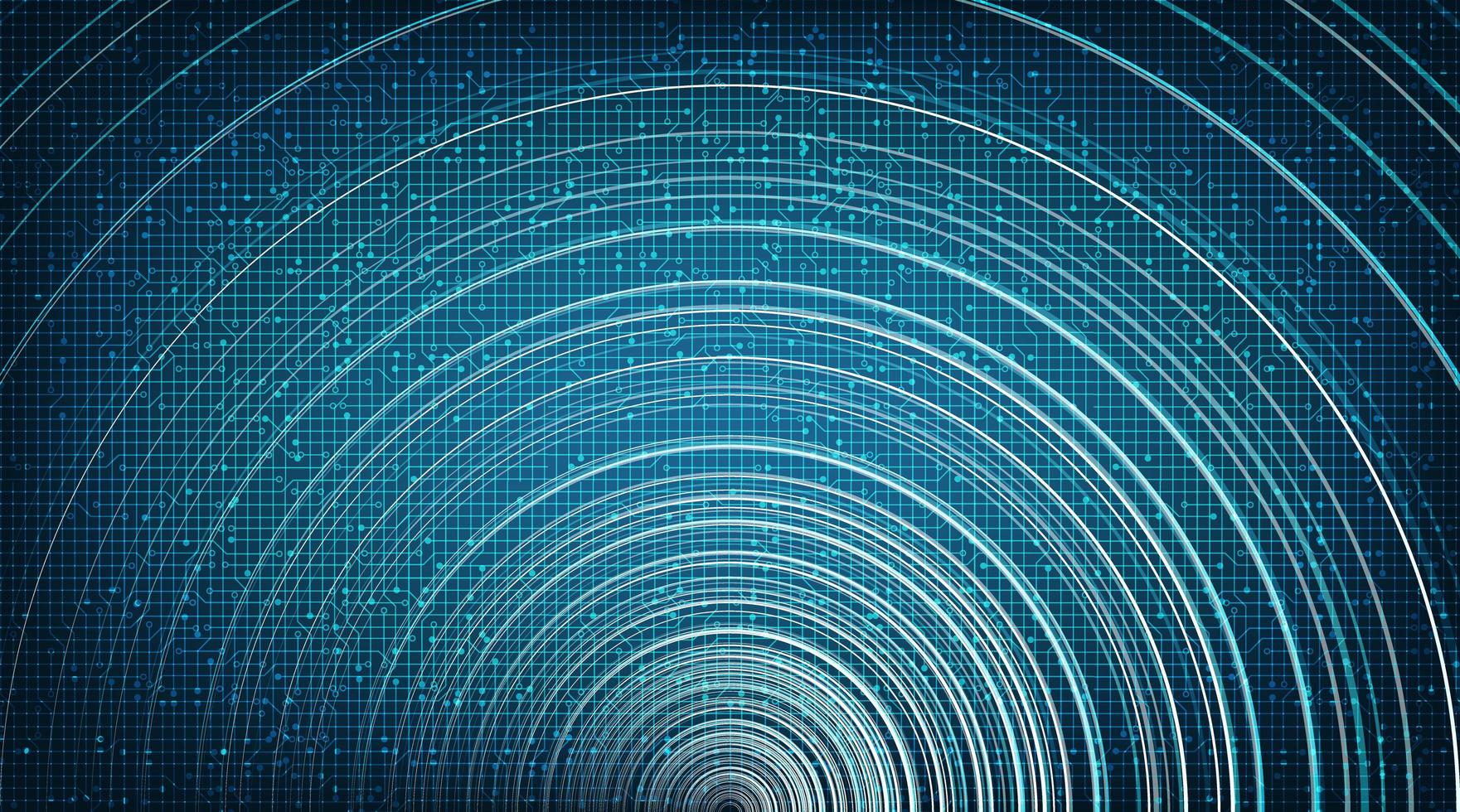 Modern Circle Blue Digital Sound Wave, technology and earthquake wave concept vector