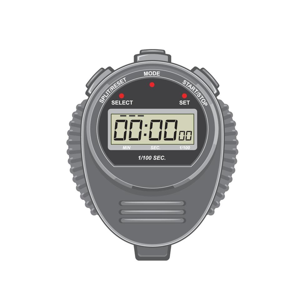 retro digital stopwatch vector