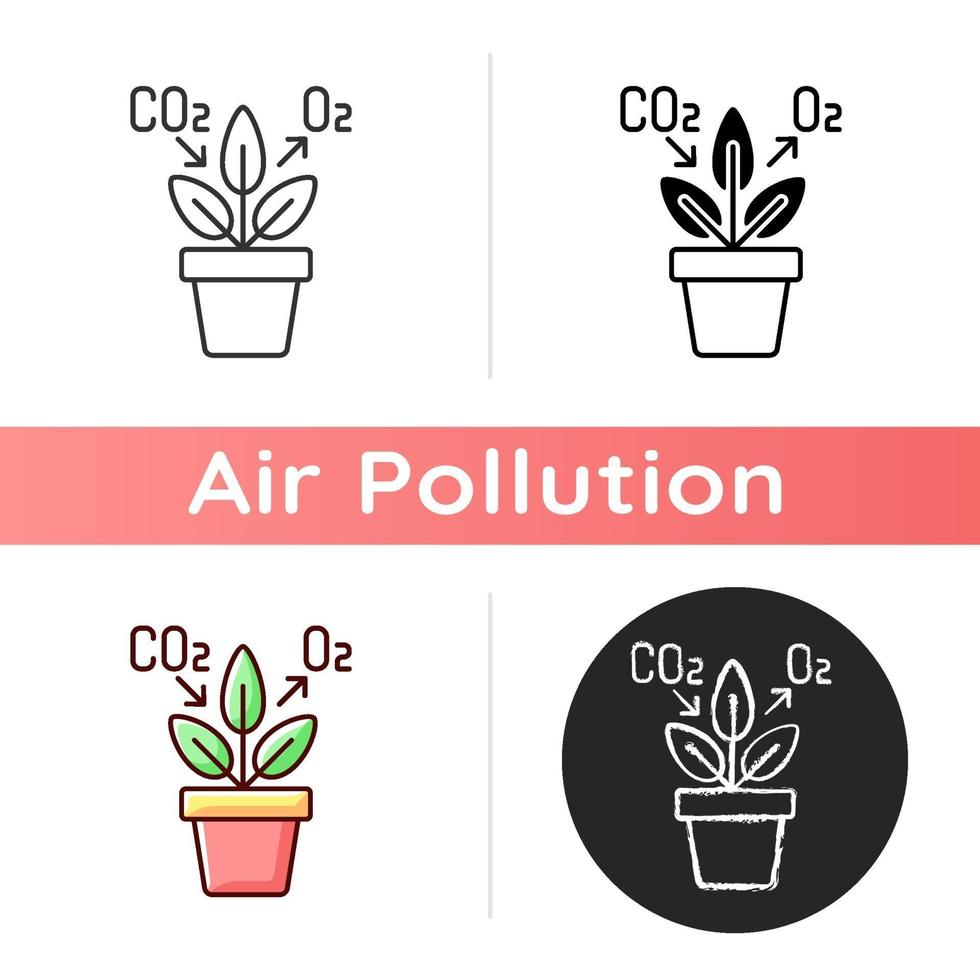 Air purifying plant icon vector