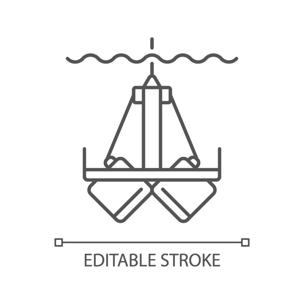 Sediment sampling linear icon vector