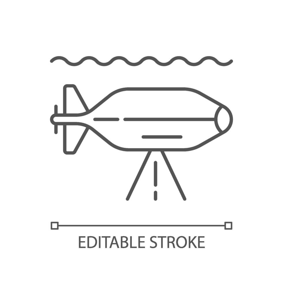 AUV linear icon vector