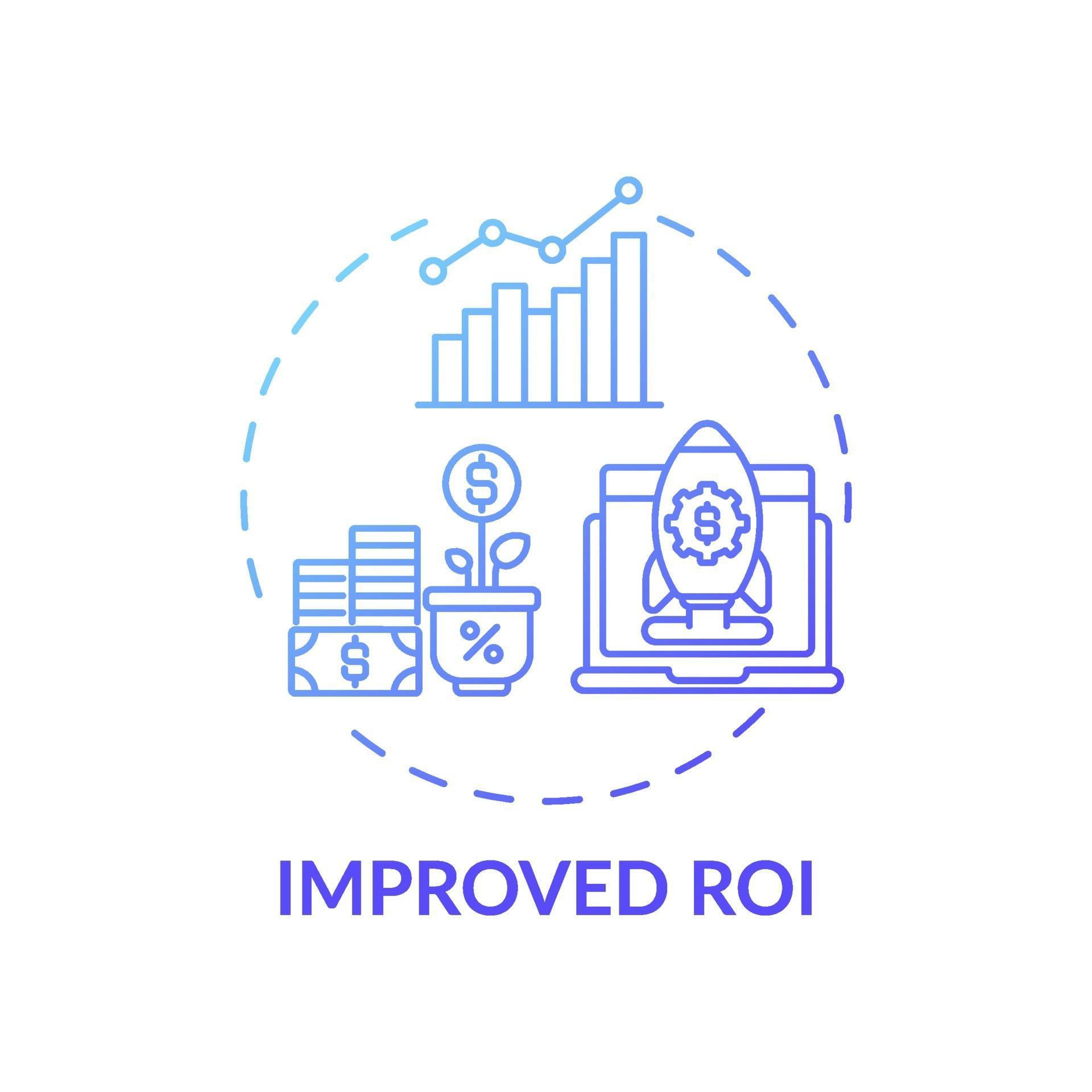 Improved ROI concept icon 2255571 Vector Art at Vecteezy