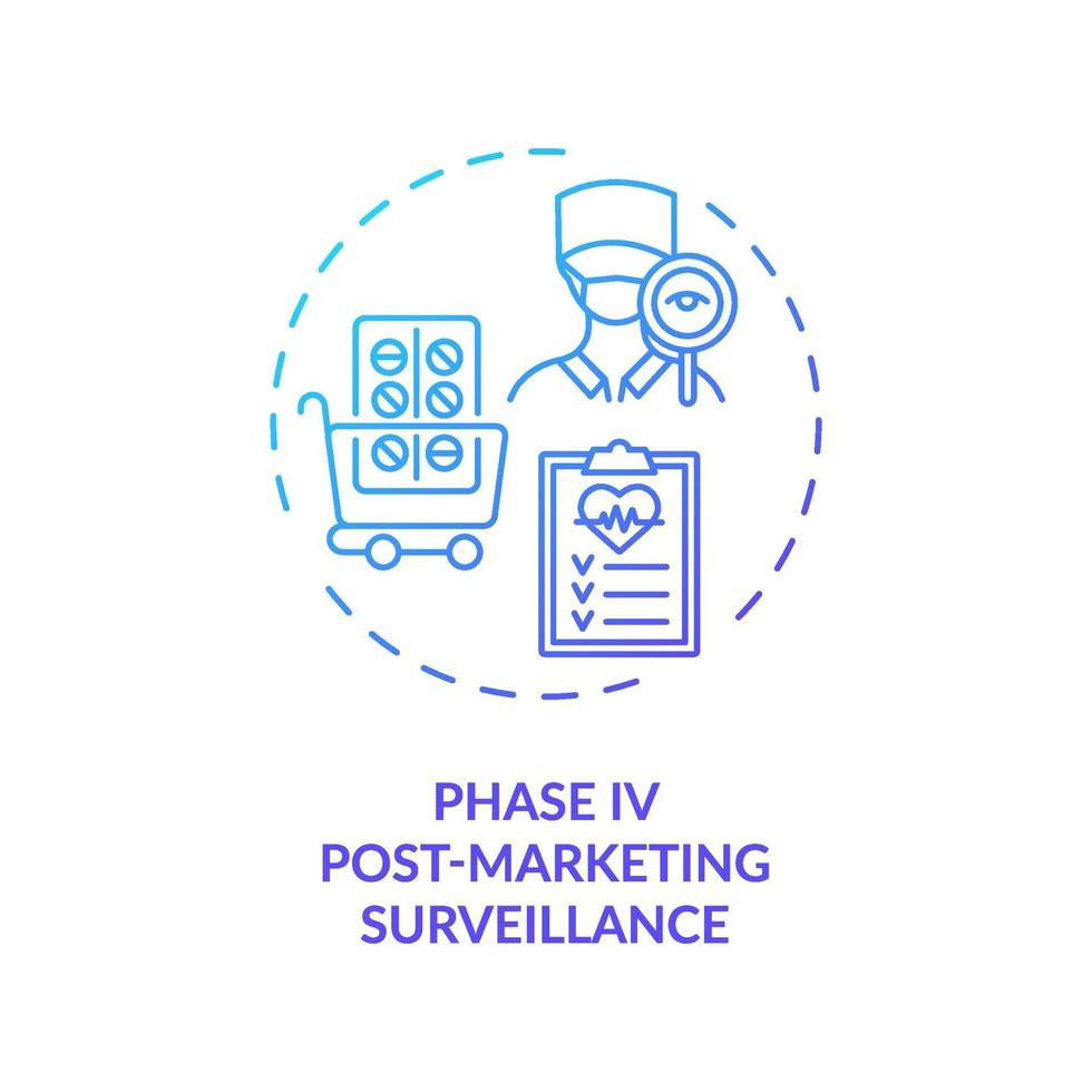 Post-marketing surveillance concept icon vector