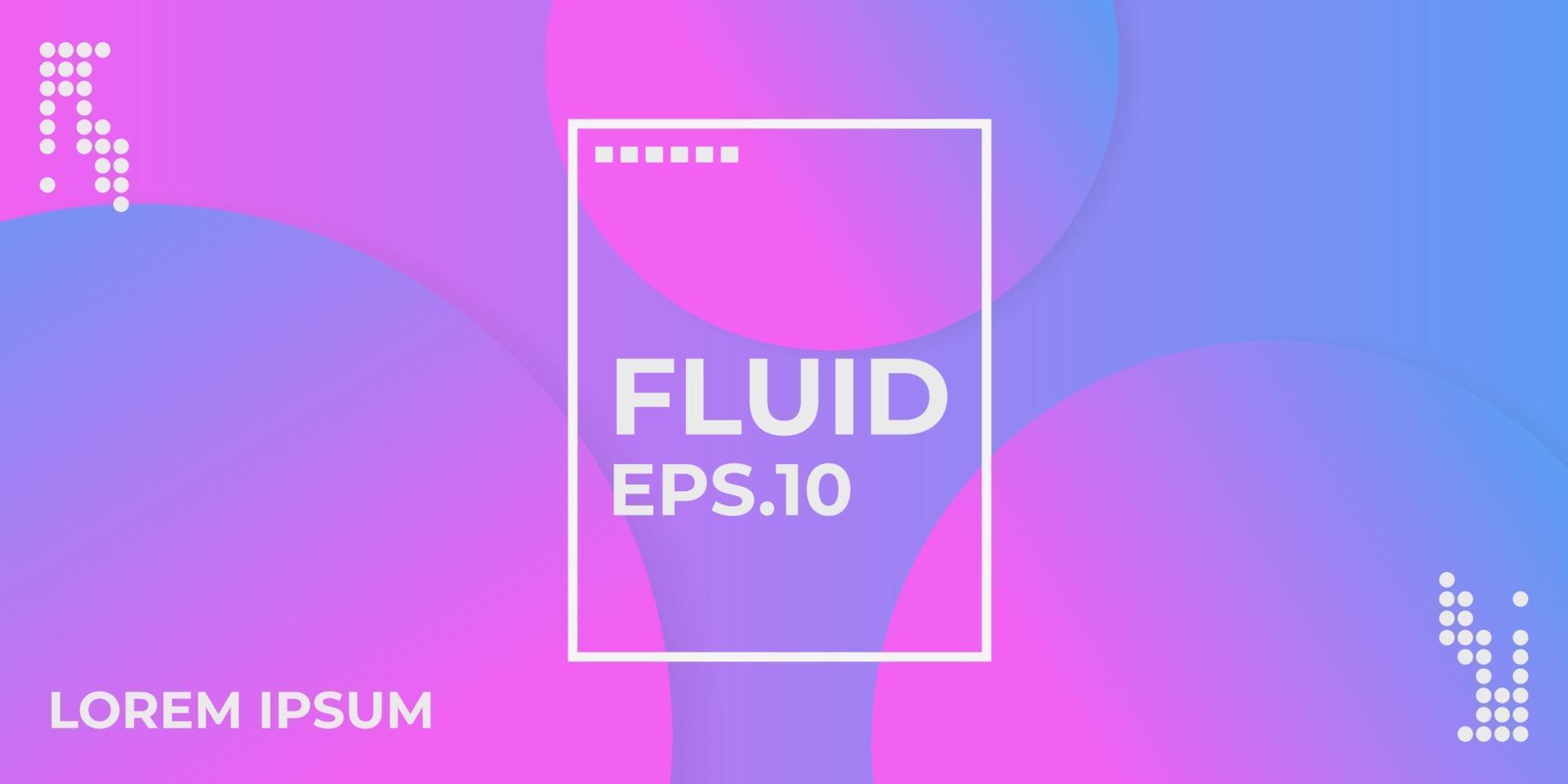 Fluid shape. Liquid background. Trendy abstract cover. Futuristic design poster. Vector illustration