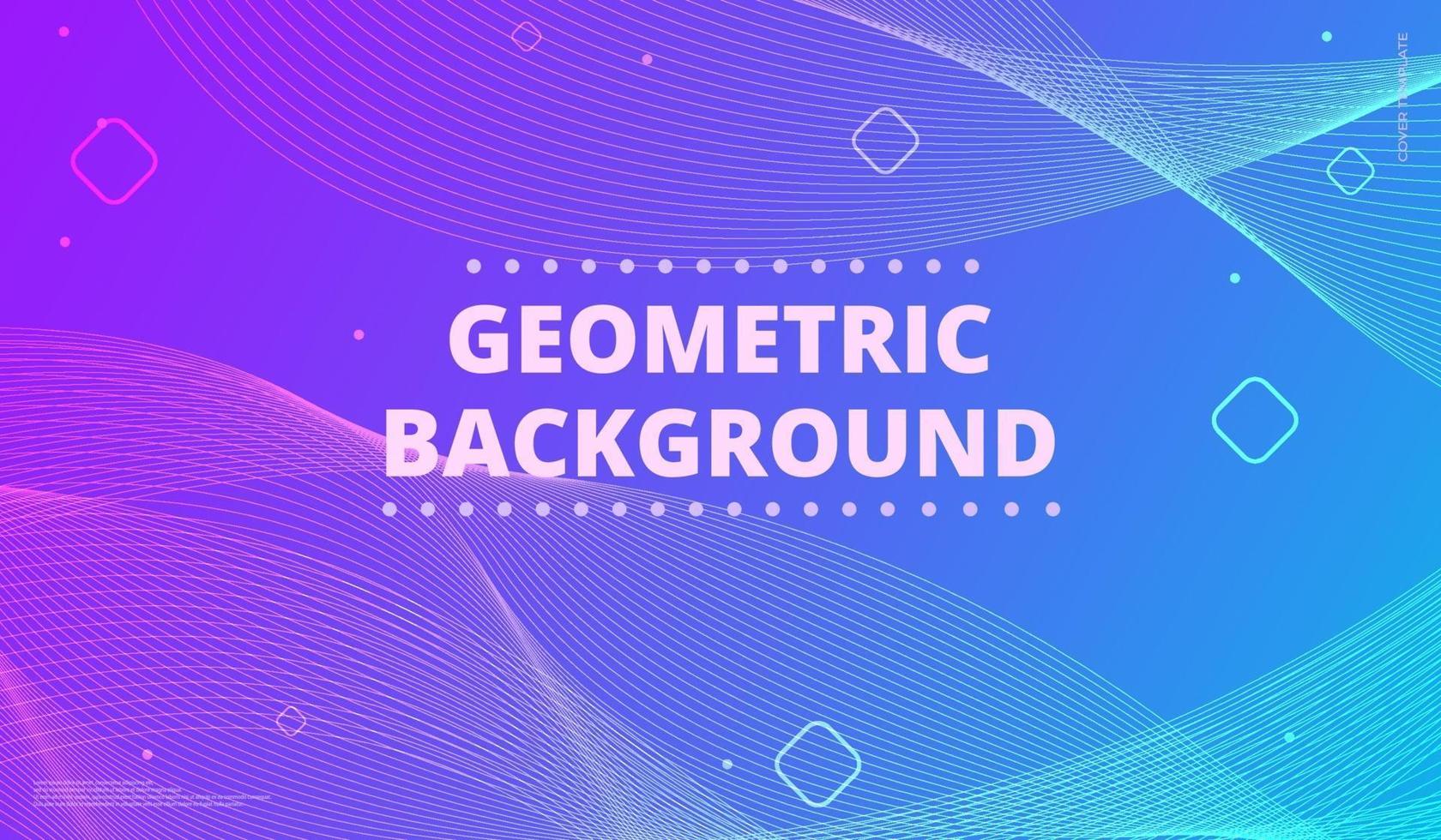 Gradient background with geometric shapes. vector