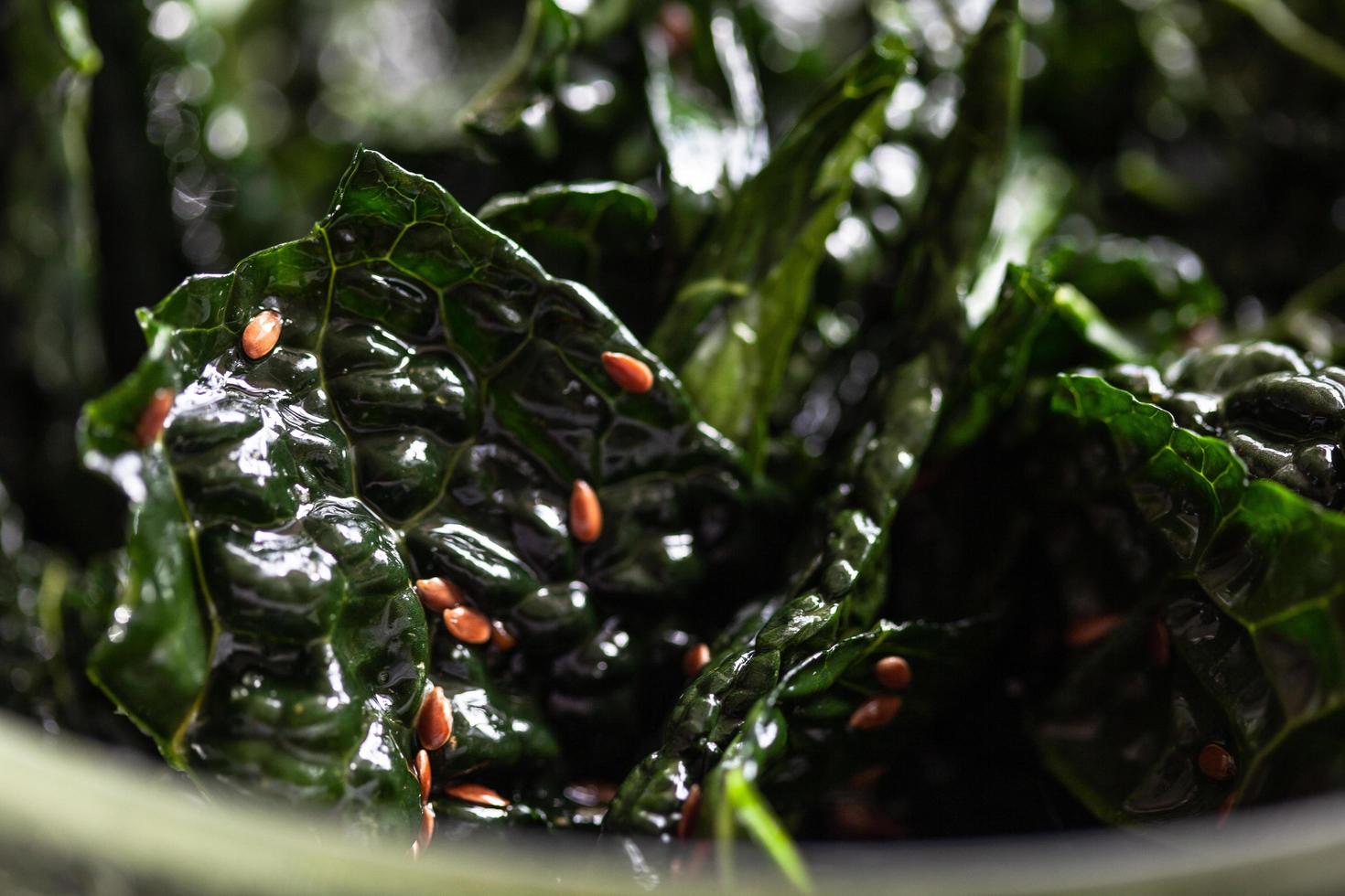 Black cabbage chips photo