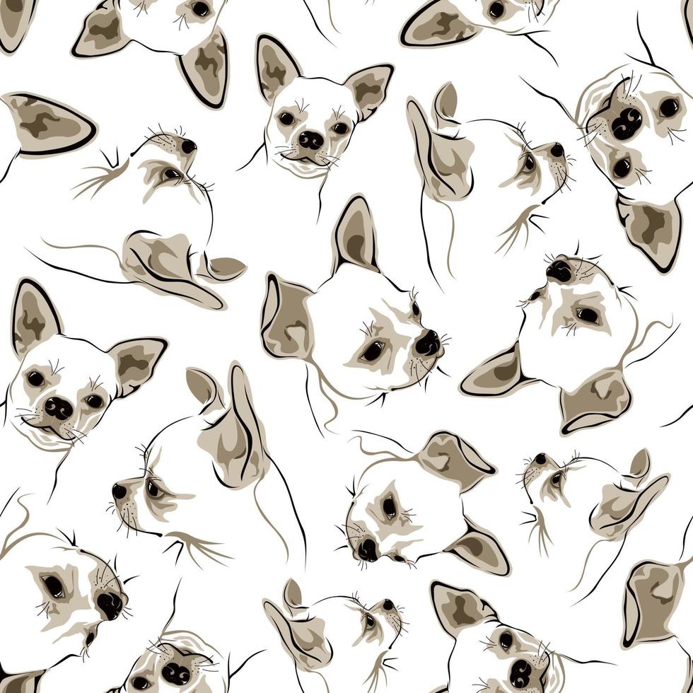 White seamless background with a dog vector