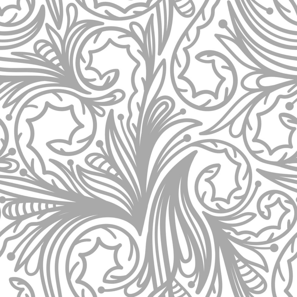 White seamless background with gray pattern vector