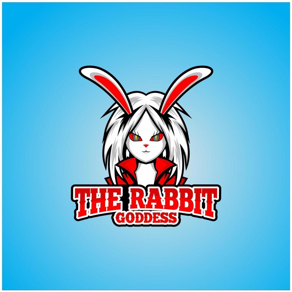 Beautiful rabbit goddess vector