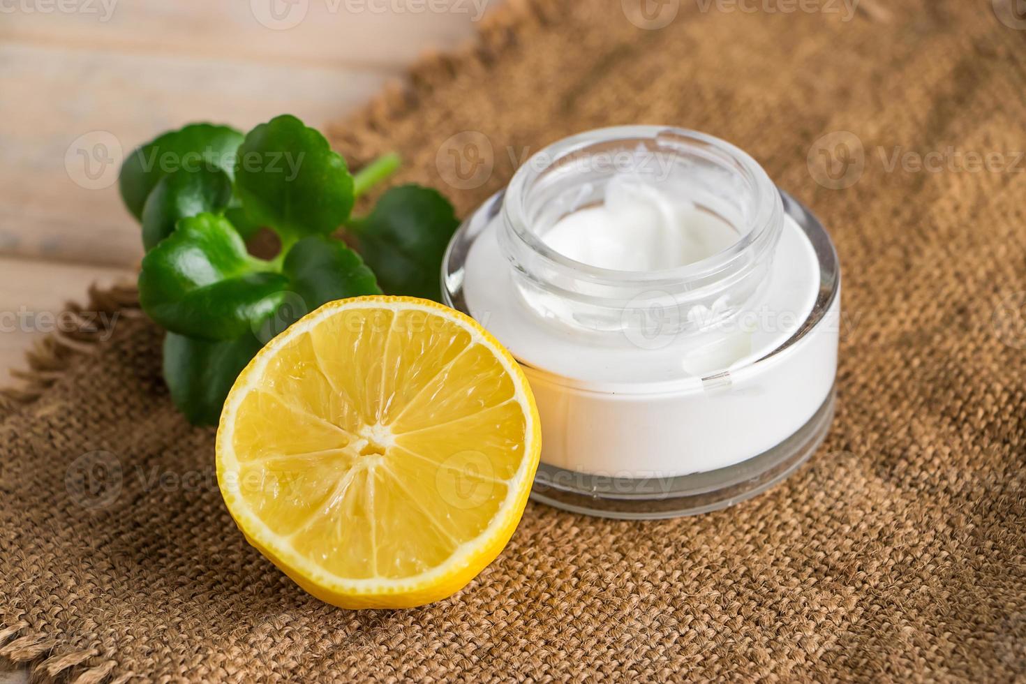 Organic cosmetics with lemon photo