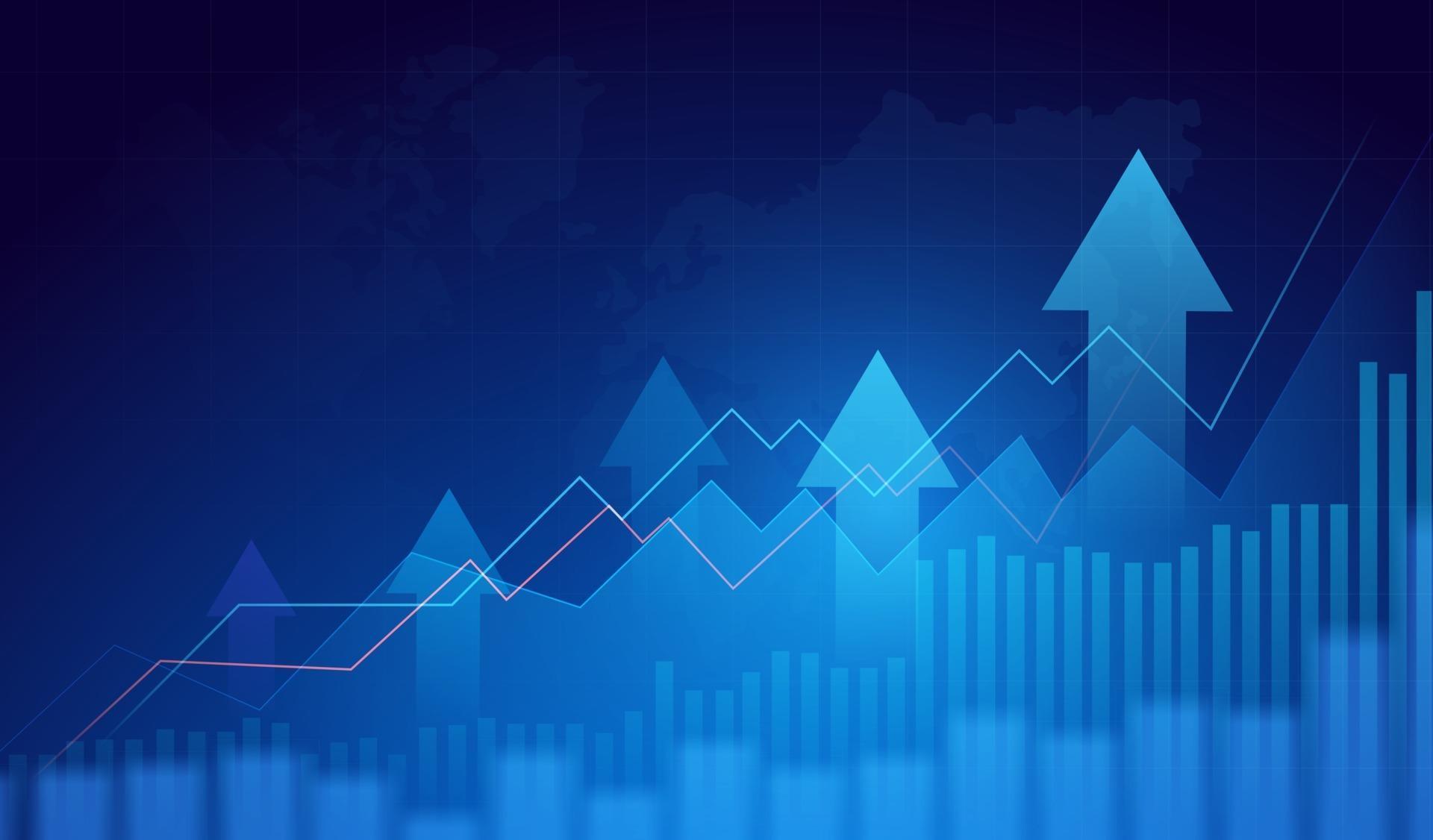 Stock and Graph design background. Business graph banner design eps10 ...
