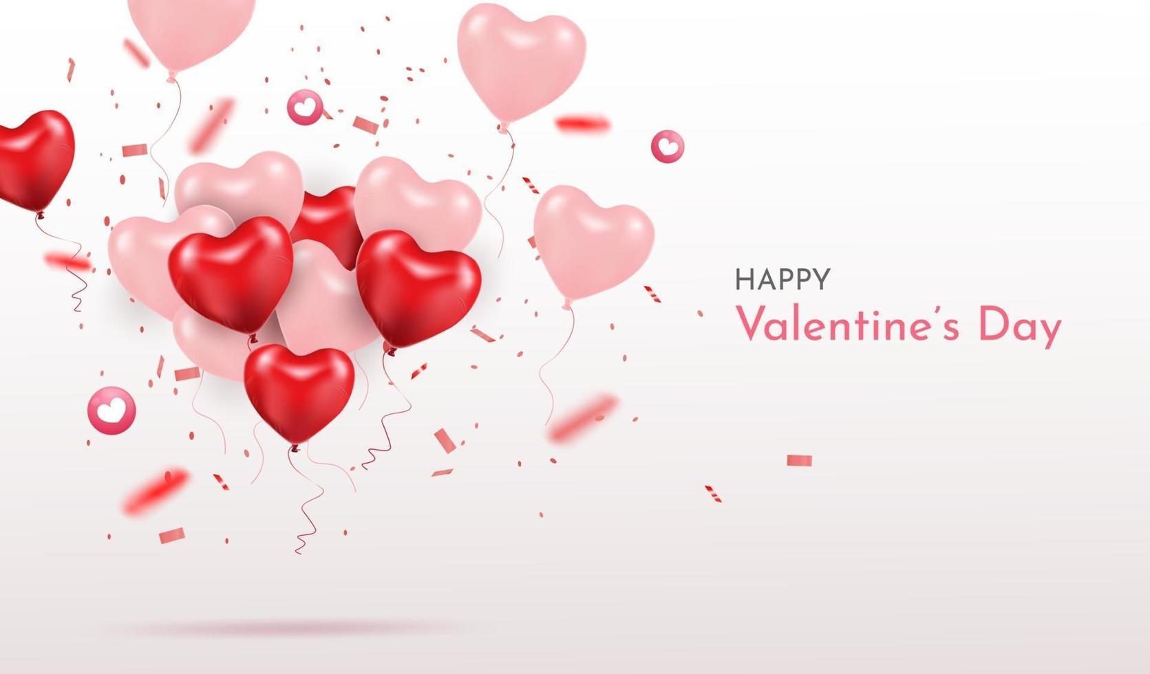 Happy Valentine Day background or banner with lovely elements. vector