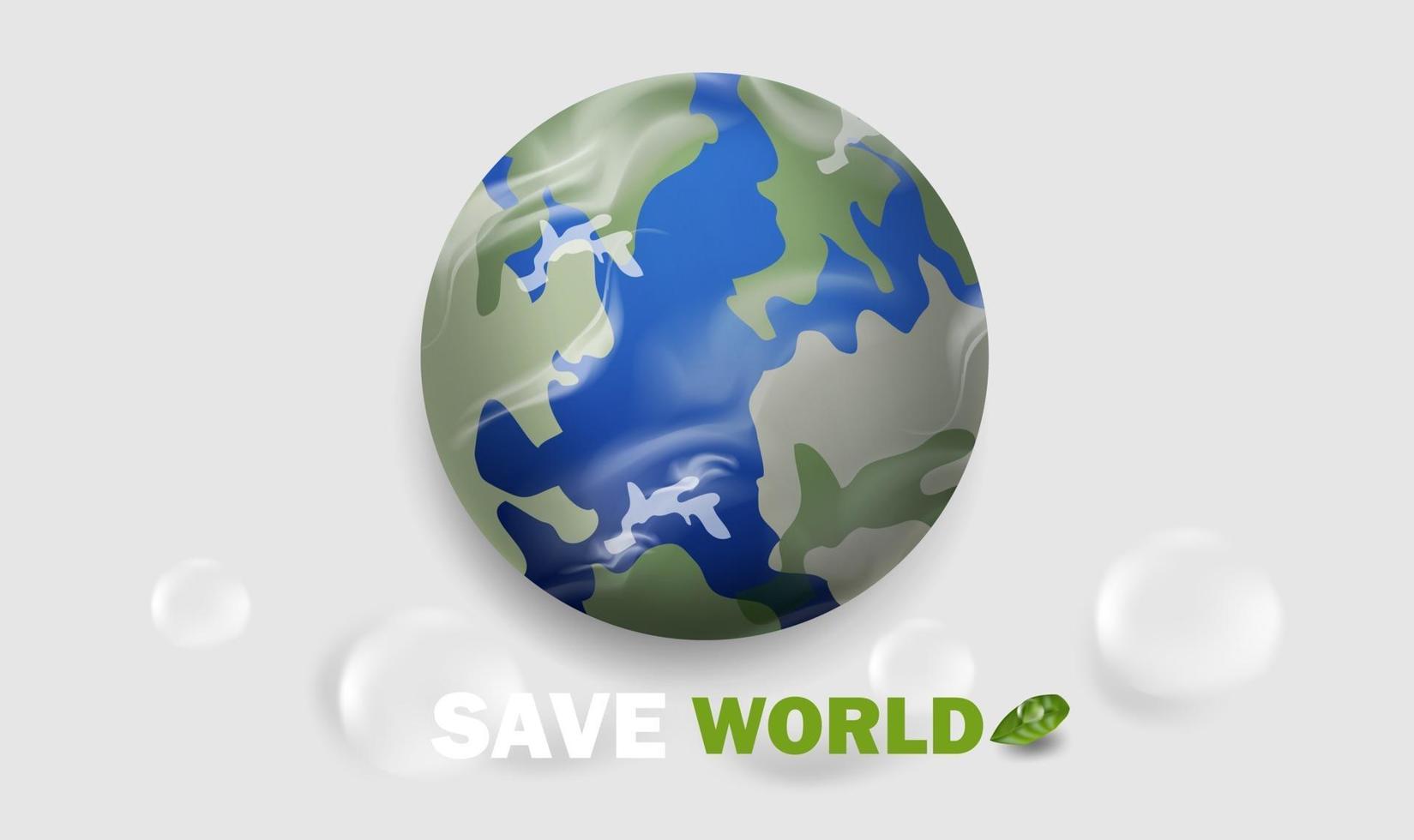 Save world, Say no to plastic concept background. vector