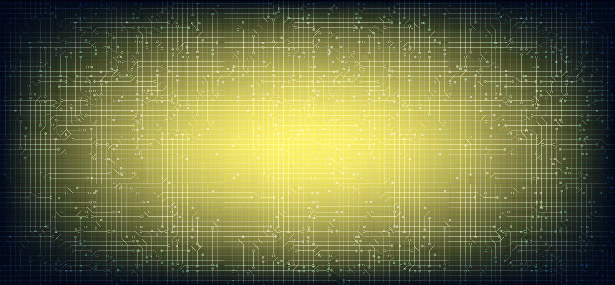 fondo de tecnología de microchip amarillo vector