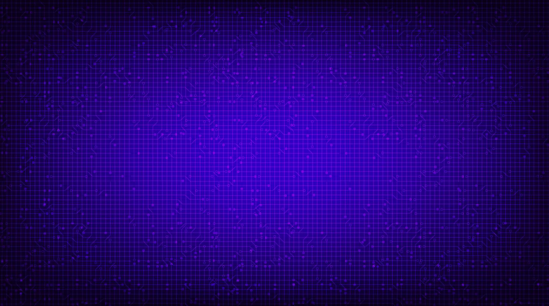 Purple Futuristic Digital Microchip on Technology Background vector