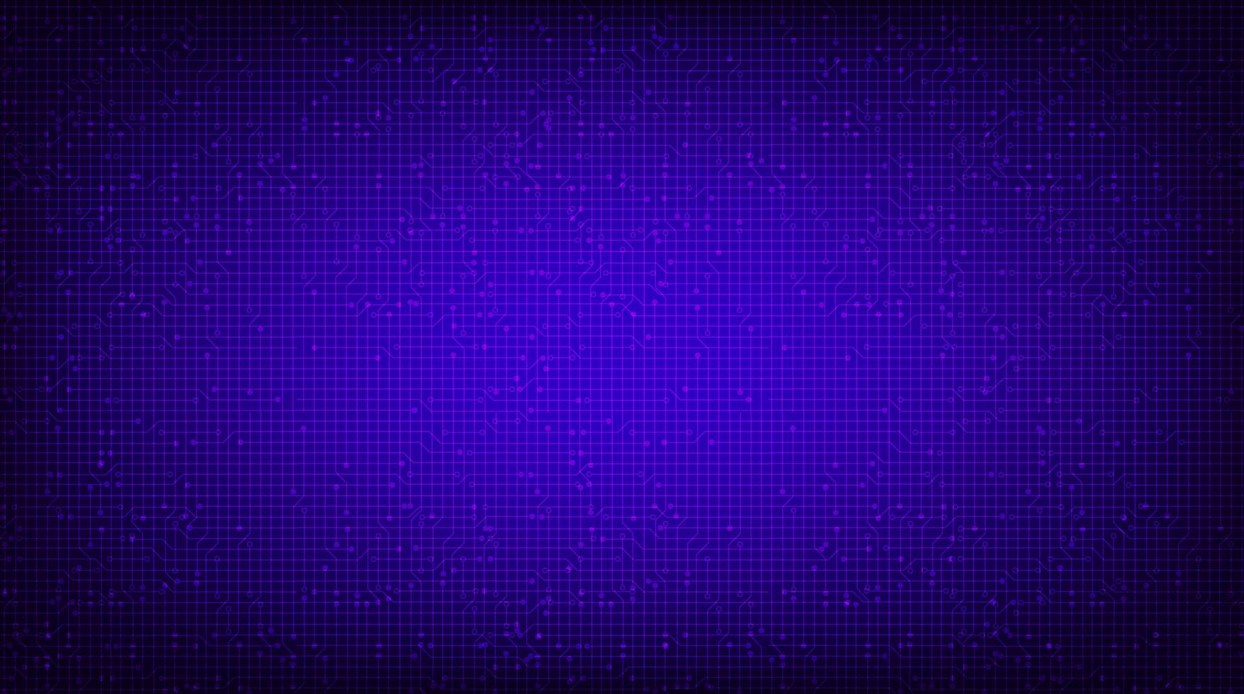 Purple Futuristic Digital Microchip on Technology Background vector