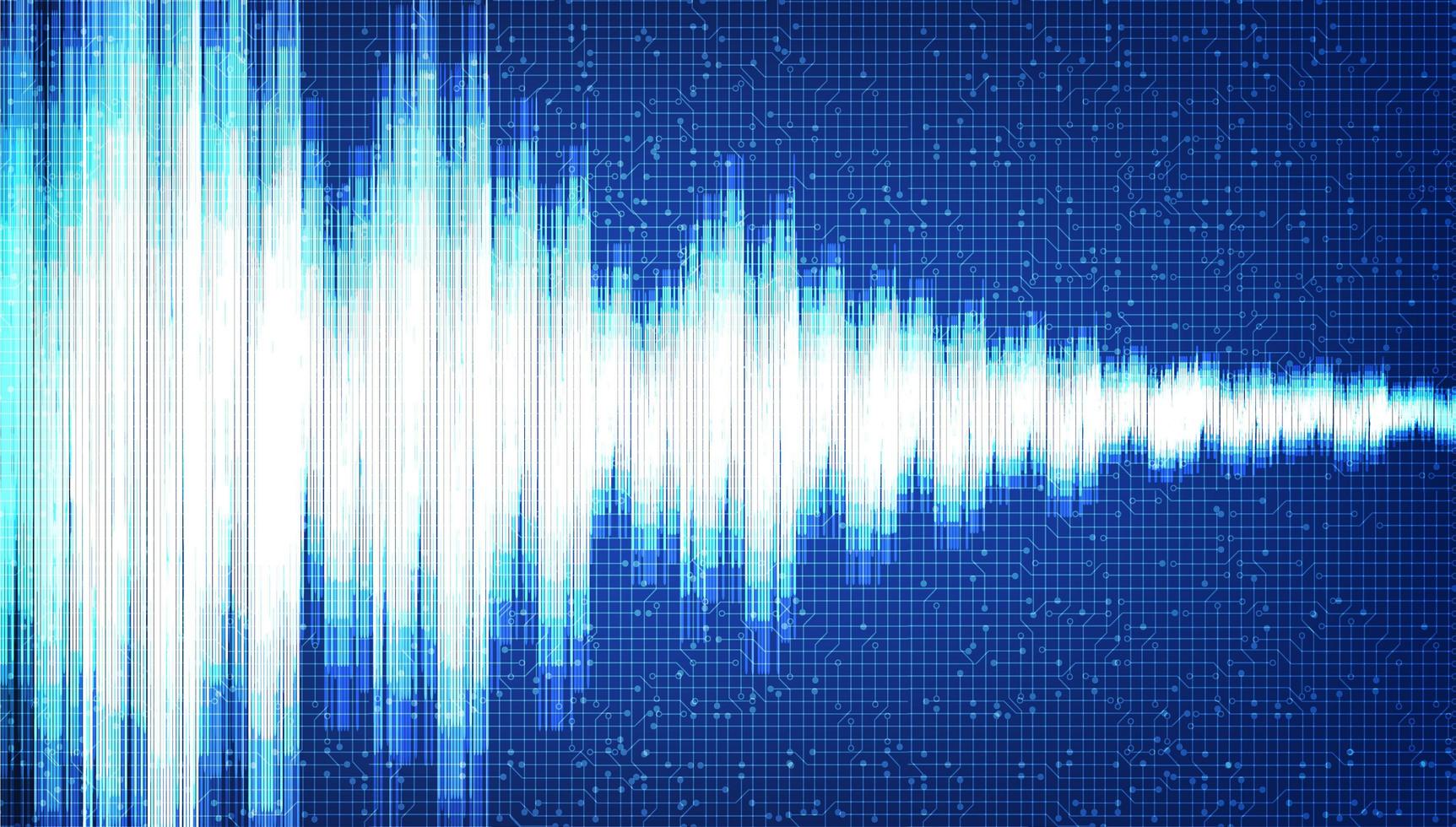 Digital Sound Wave on Blue Background vector