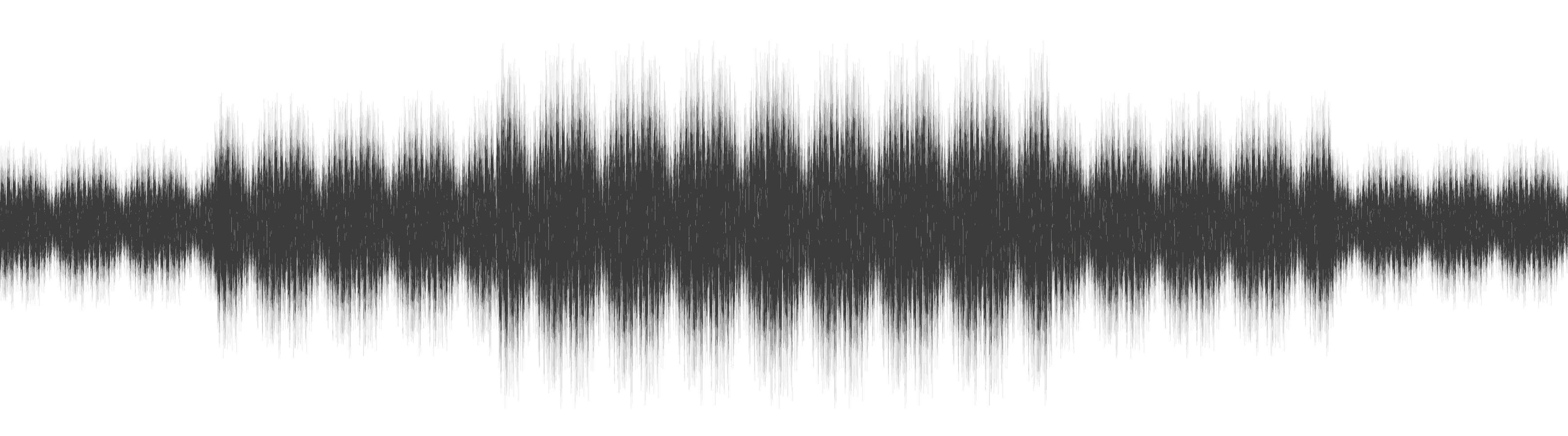 Panorama Black Sound Wave on background vector