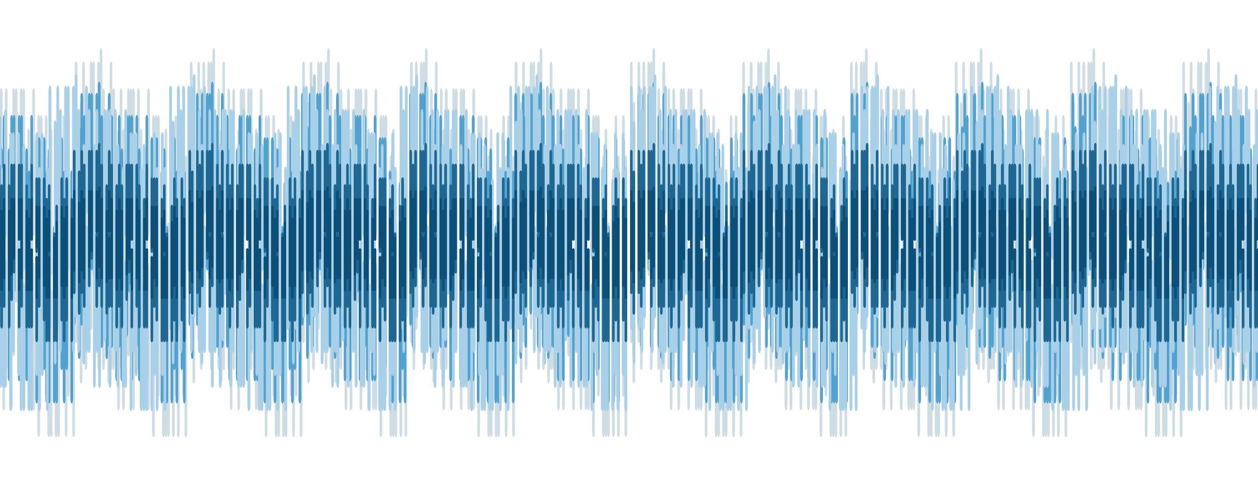 Light Blue Sound Wave on White Background vector