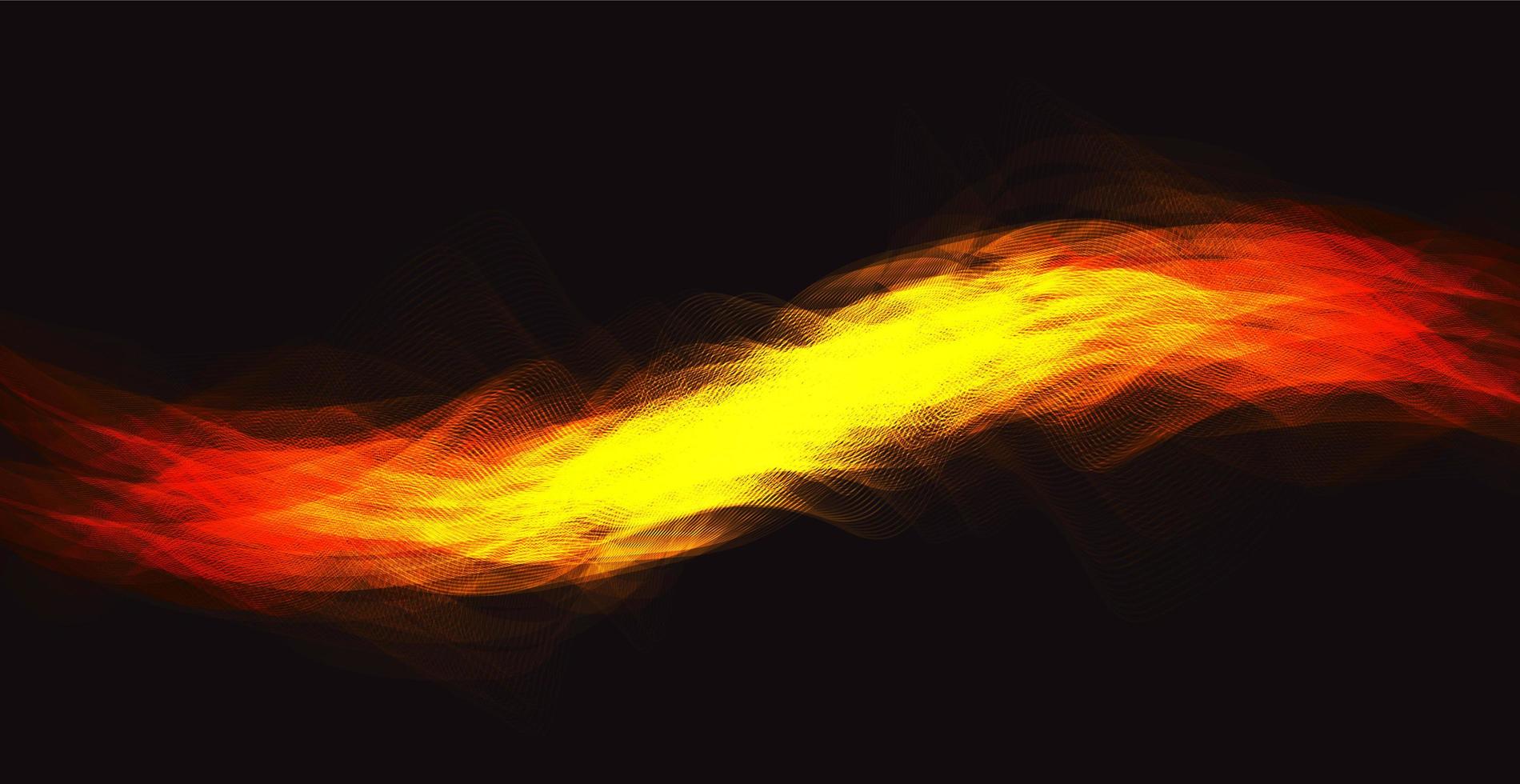 Flame Digital Sound Wave on Brown Background vector