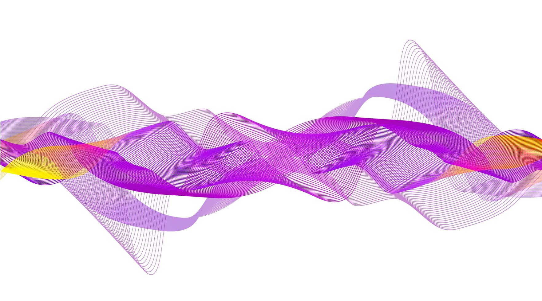 Waving Digital Sound Wave on white background vector