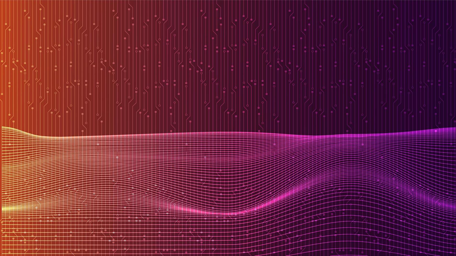 Waving Colorful Digital Sound Wave vector