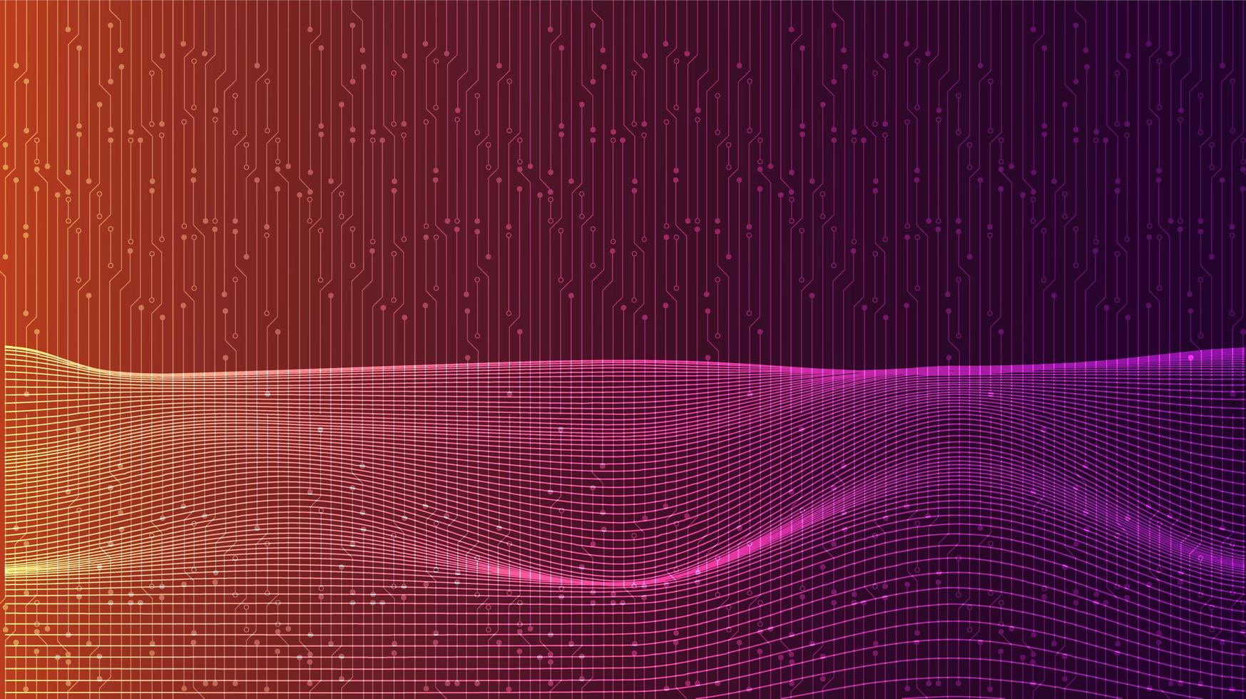 Waving Colorful Digital Sound Wave vector