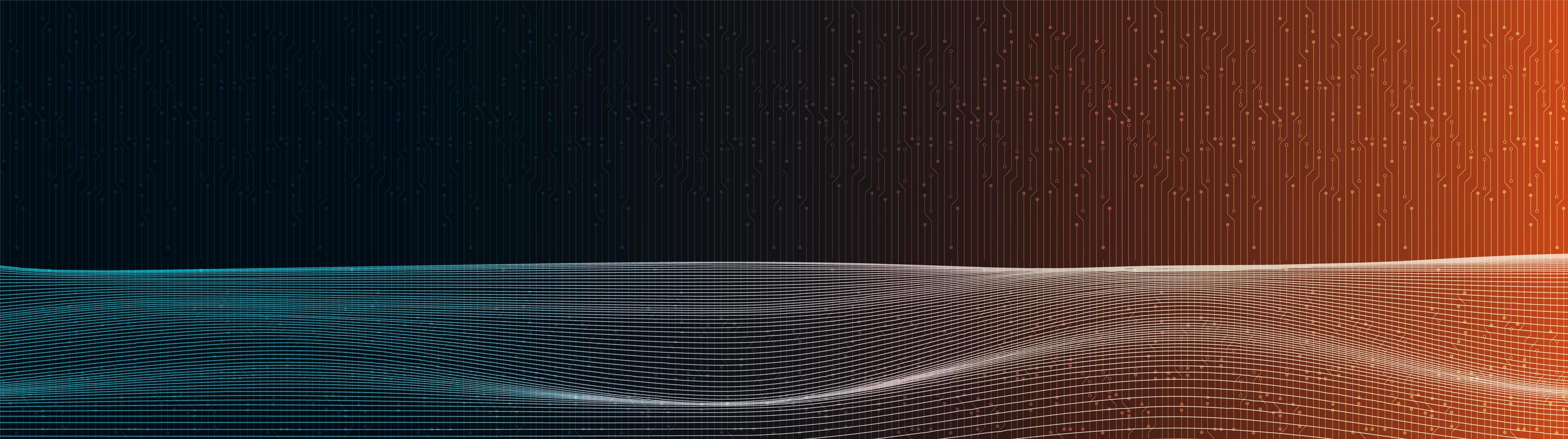 Panorama Waving Network Technology Background vector