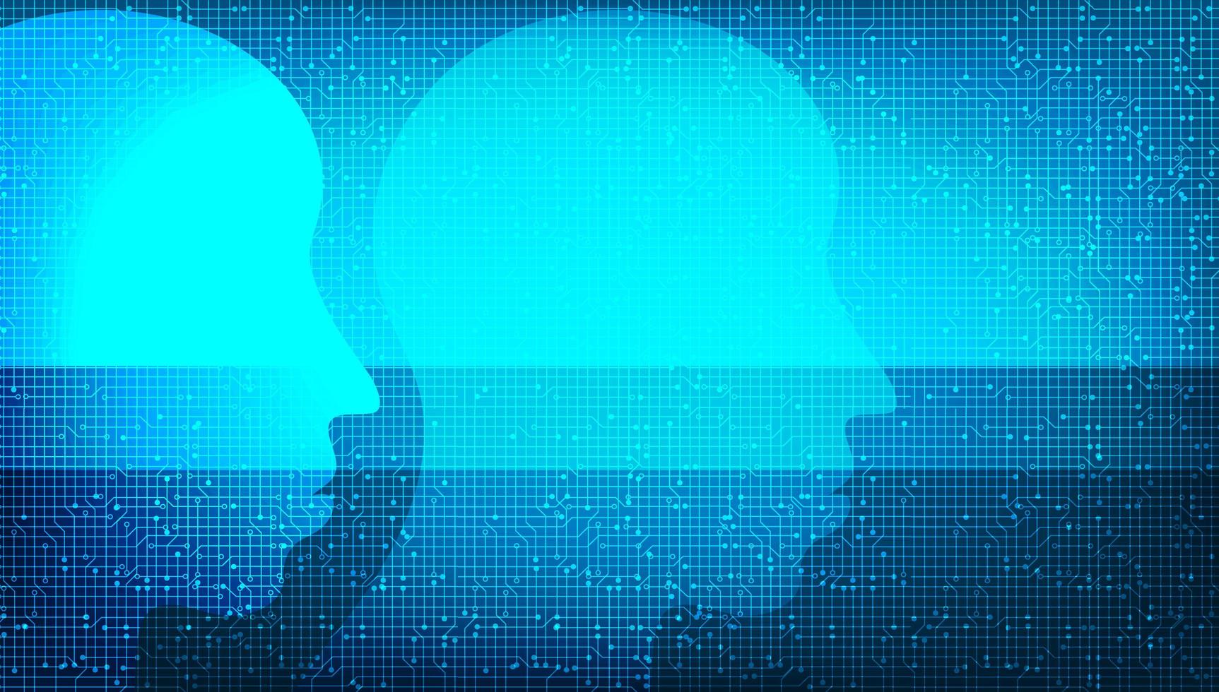 Digital Artificial intelligence technology background,intelligence and brain concept. vector
