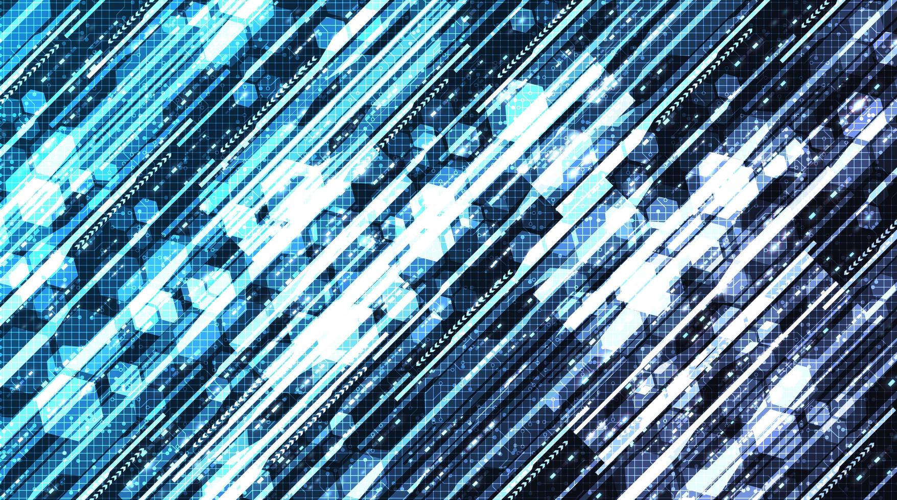 Digital Speed technology on Circuit Microchip Background vector