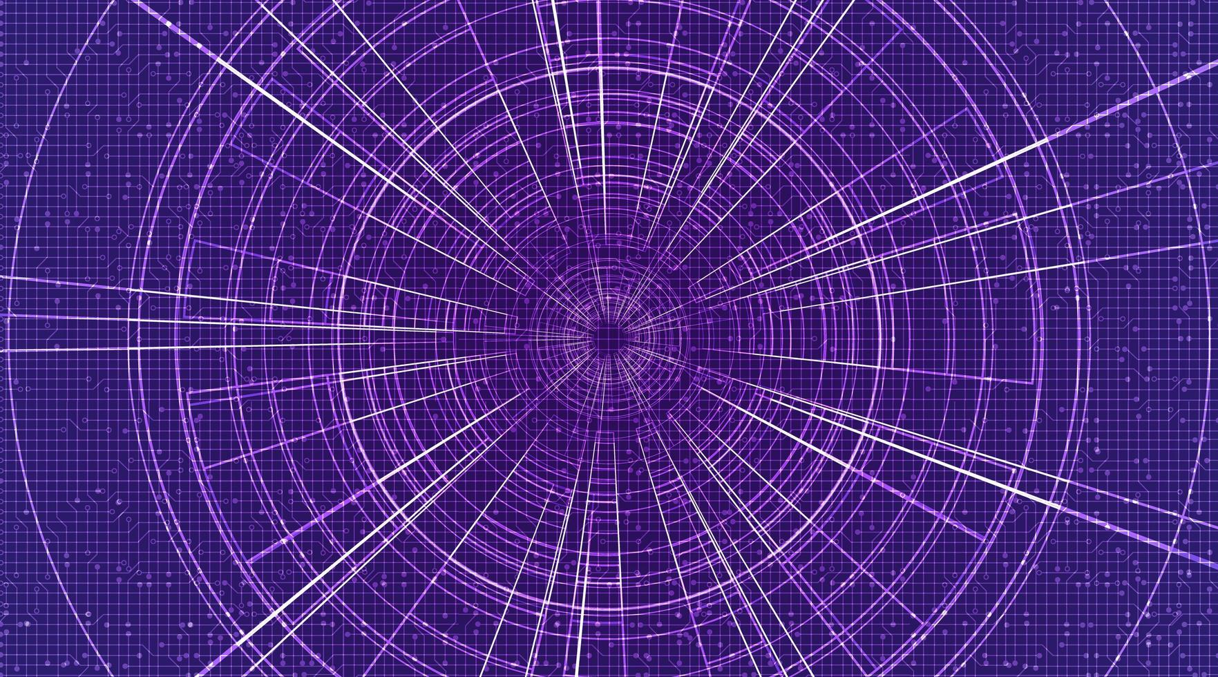 Violet Eye Technology on Future Background vector