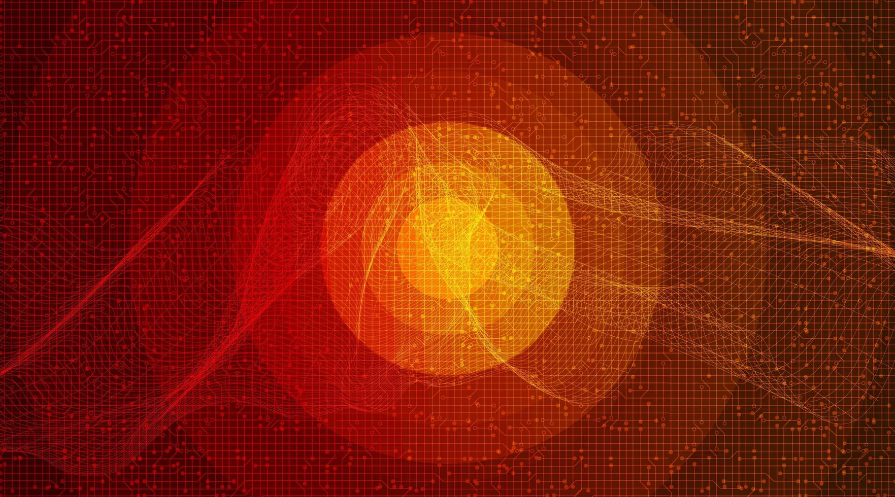 Circle Orange Digital Sound Wave vector