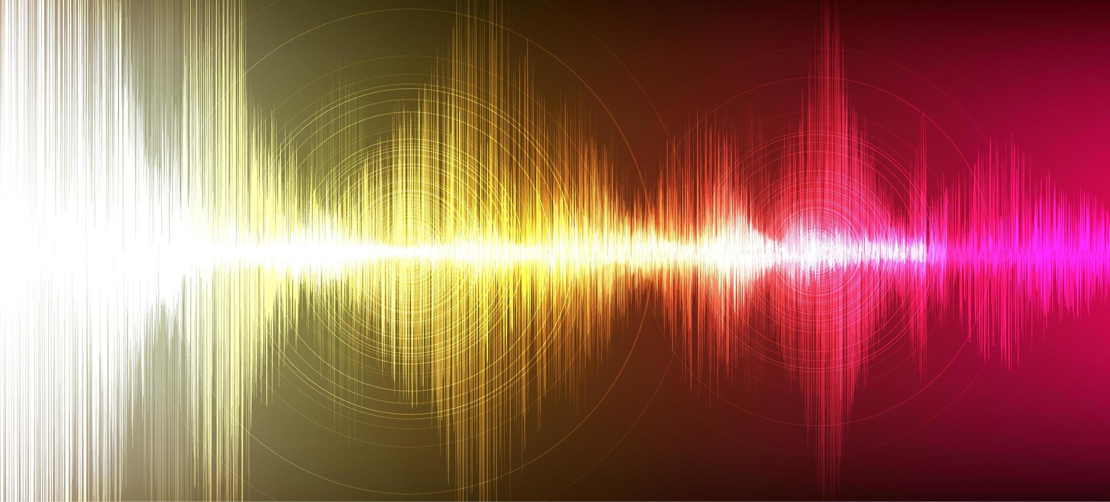 Digital Sound Wave on Yellow and Pink Background vector