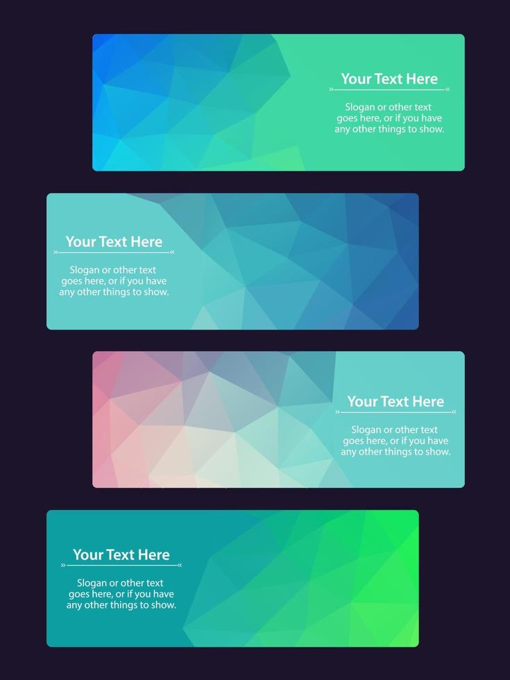 Low poly abstract geometric banner design vector