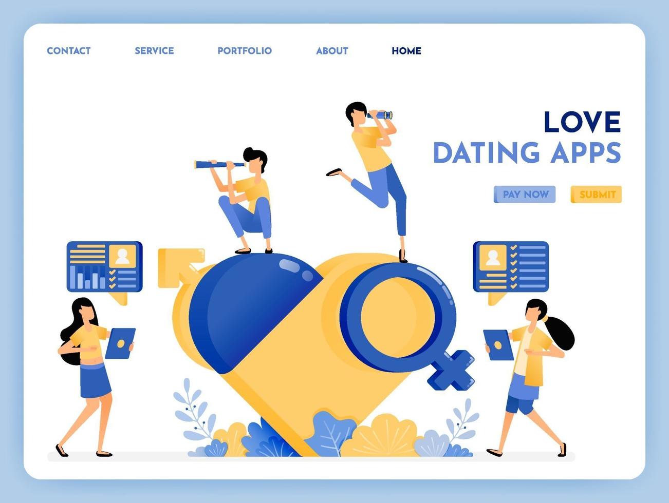 Love dating app to find and seek romantic life partner. 3d sex education symbol of venus, mars, gender, heart. True love with conversation apps. Illustration for landing page, web, website, poster, ui vector