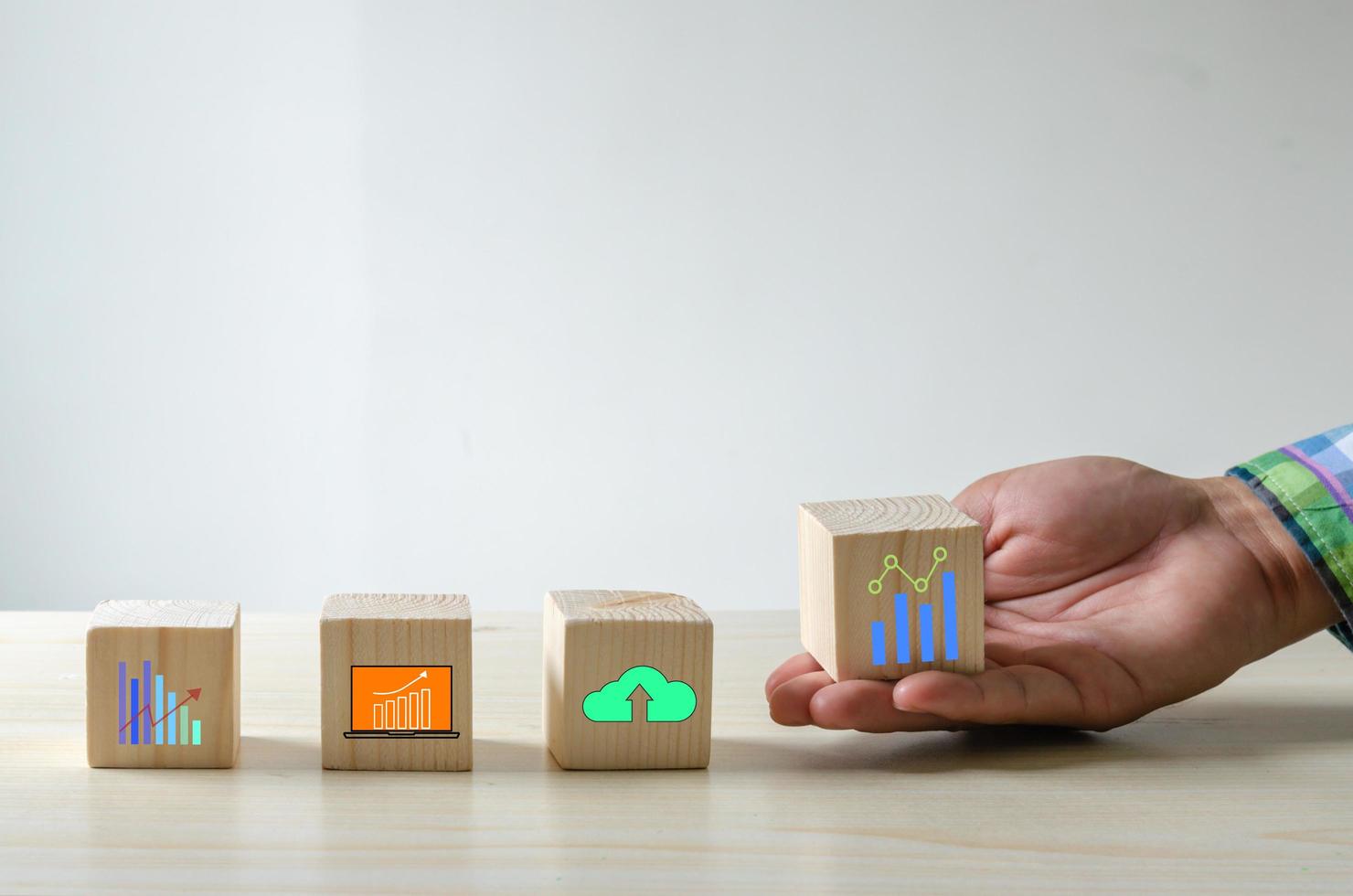 Building blocks growth concept photo