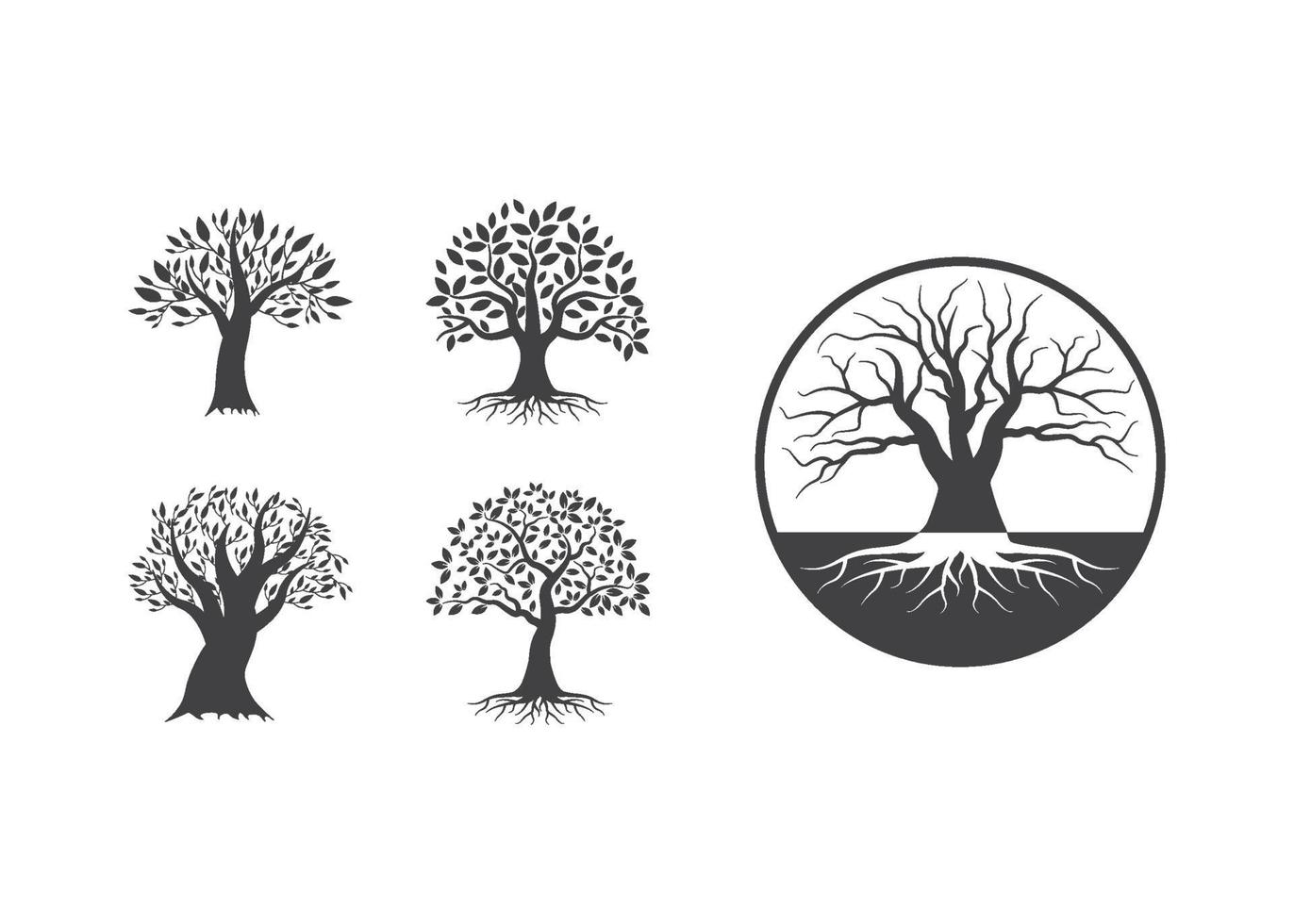 vector de plantilla de diseño de icono de árbol