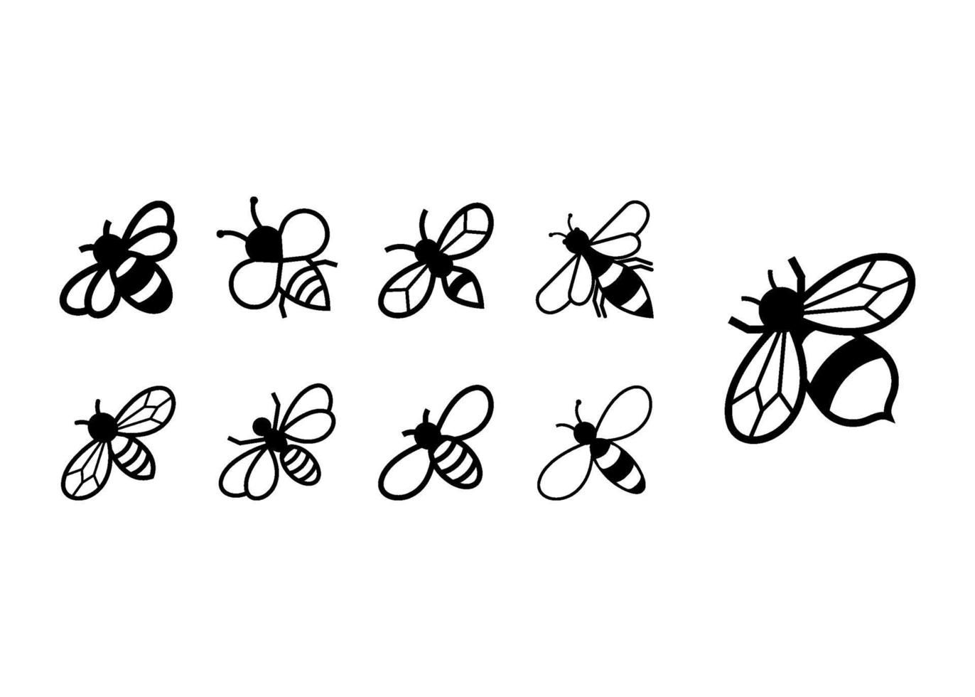 vector de plantilla de diseño de icono de abeja