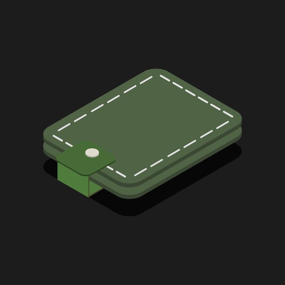 Isometric Wallet On Background vector